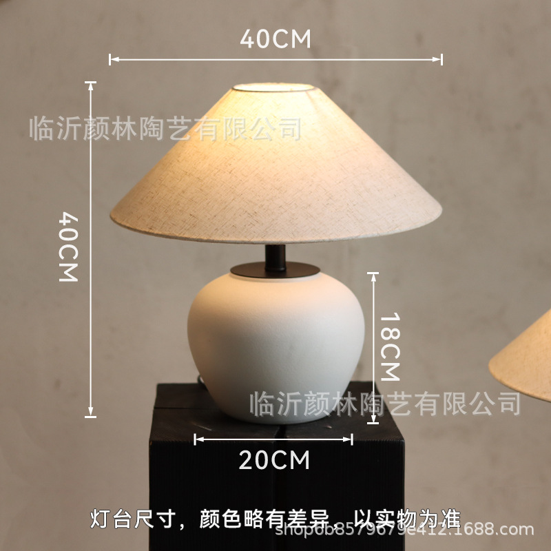 Lámpara de escritorio de arte lámpara de cabecera lámpara de cerámica lámpara de cerámica lámpara de escritorio de estilo medieval lámpara de escritorio blanca decoración lámpara de atmósfera