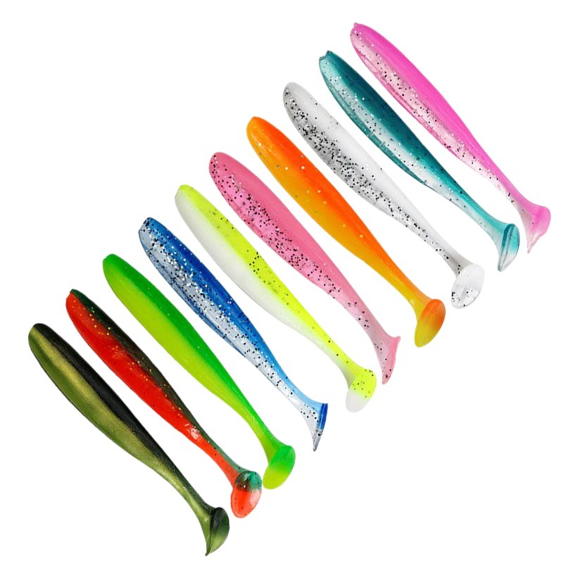 Factory Direct sales Luya bait Soft Bait t tail maggot bait fishing gear outdoor fishing two-color T tail Luya fake bait soft worm