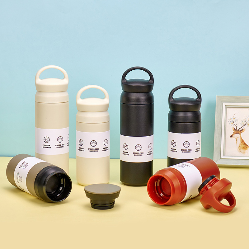 Comercio exterior nuevo 304 taza de café de acero inoxidable elemento japonés portátil taza de regalo de doble cubierta taza portátil al aire libre