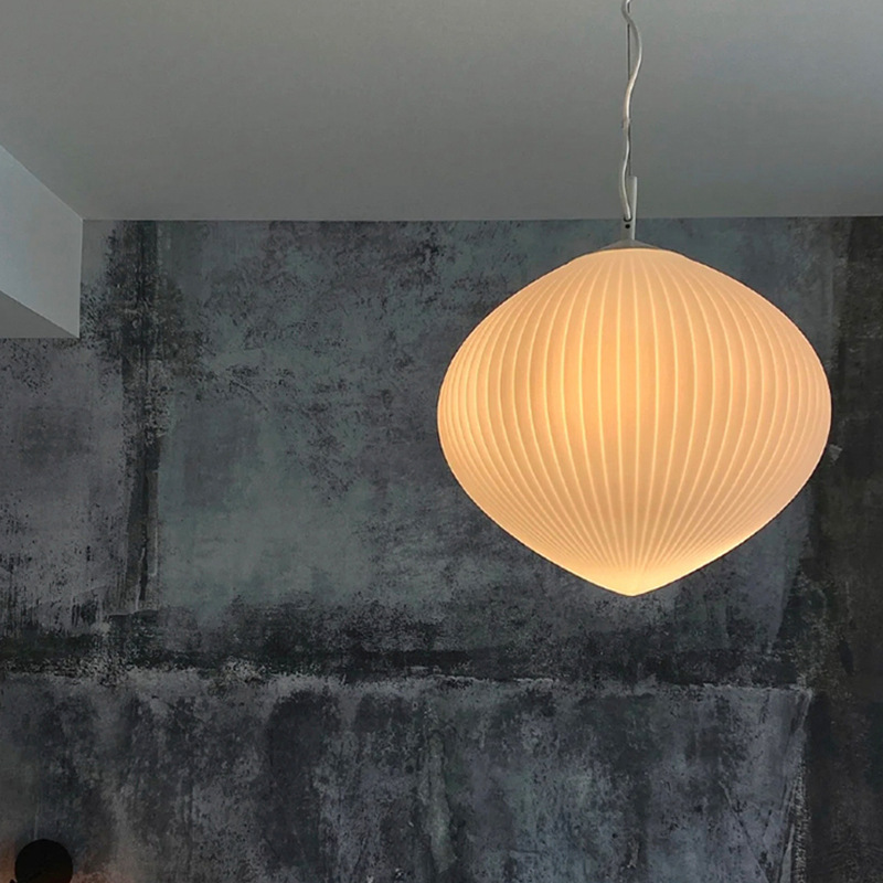 法国极简风日式设计师创意书房客餐厅样板房卧室床头铃兰玻璃吊灯