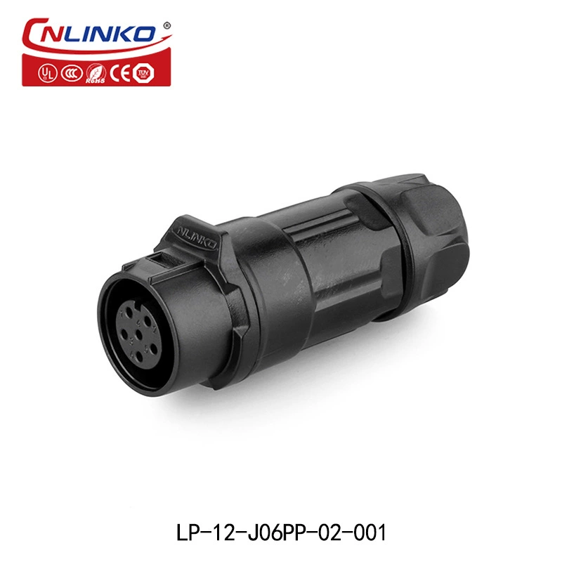 Lingke M12 6-пиновый влагостойкий кабель-подключение разъем сборки_производитель дисплея в Пекине