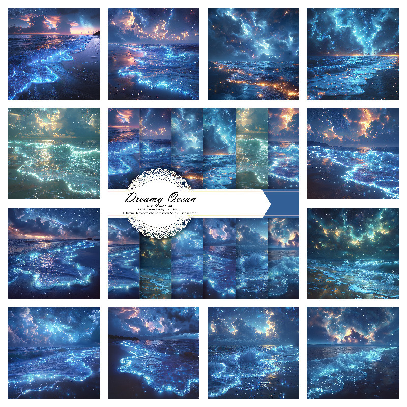 Starry Sky Ocean Decoration Scrapbook DIY Photo Album Scrapbook Handbook Material Paper Card Production Single-Sided Pattern Paper Starry Sky Ocean Decoration Scrapbook DIY Photo Album Scrapbook Handbook Material Paper Card Production Single-Sided Pattern Paper