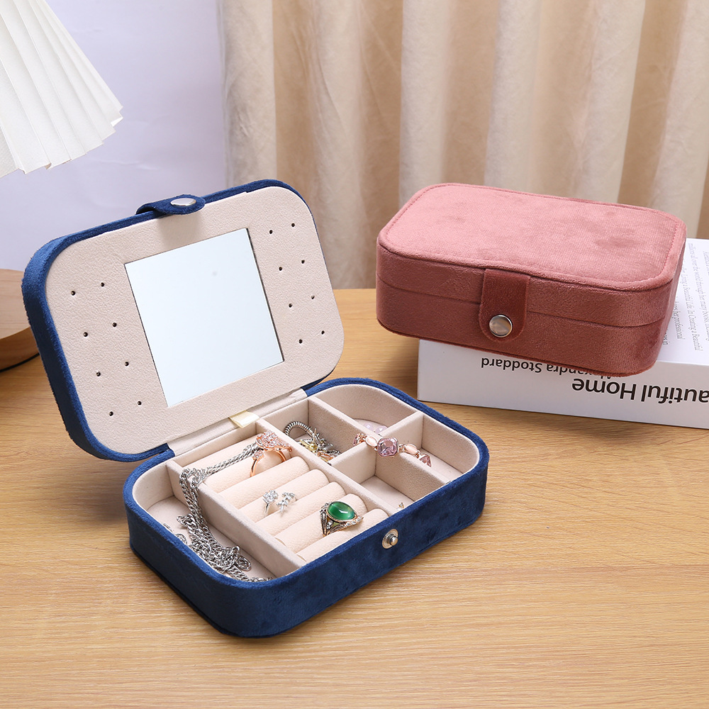 648g Weight Storage Box Storage & Cleaning Jewelry Boxes Classification 1 Piece Quantity Flannel Material Solid Color Pattern Classical Style Classical Solid Color Flannel Wholesale Jewelry Boxes 2