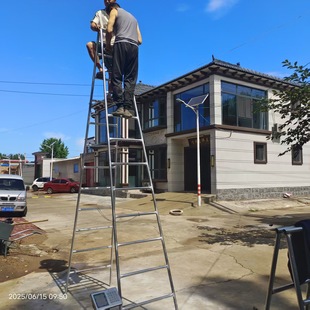 Manufacturer Supplies Household Double Ladder, 32-Step A-Frame Ladder, Dual-Purpose Folding Household Ladder, Wholesale Movable Step Ladder