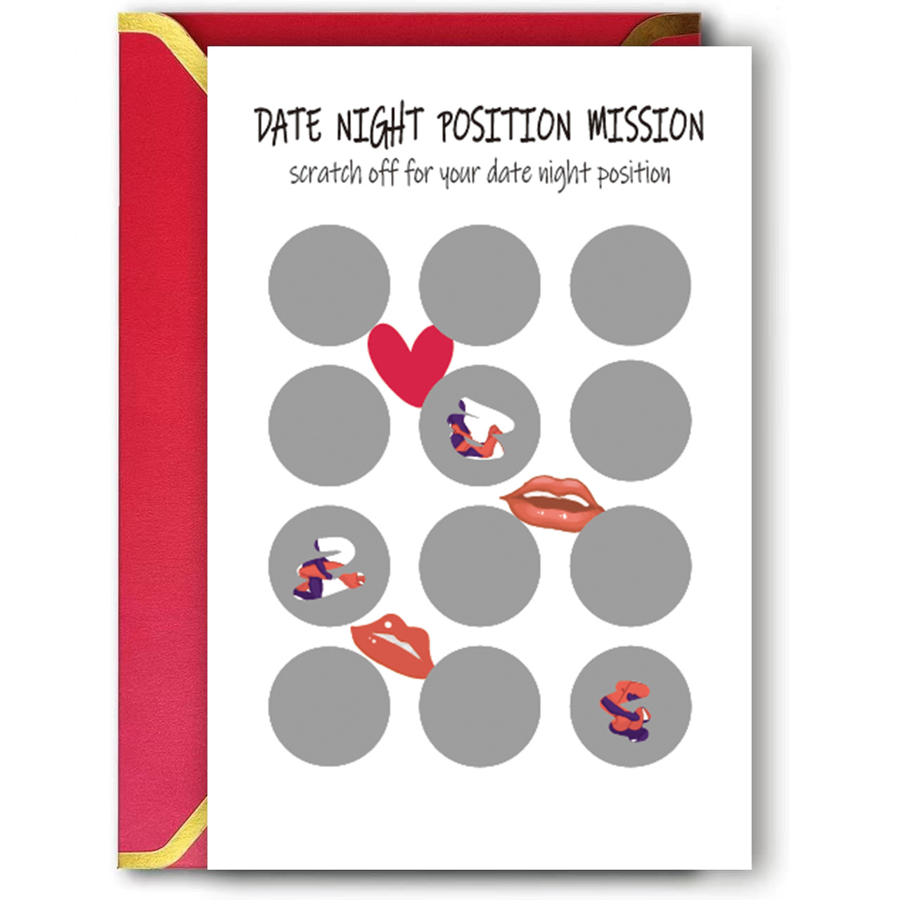 现货新款刮刮贺卡 情侣亲密游戏挑战贺卡促进情侣之间感情卡片