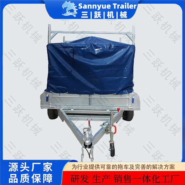 澳洲10*5单轴带笼子箱式拖车 厂家直供镀锌拖车 按需制造