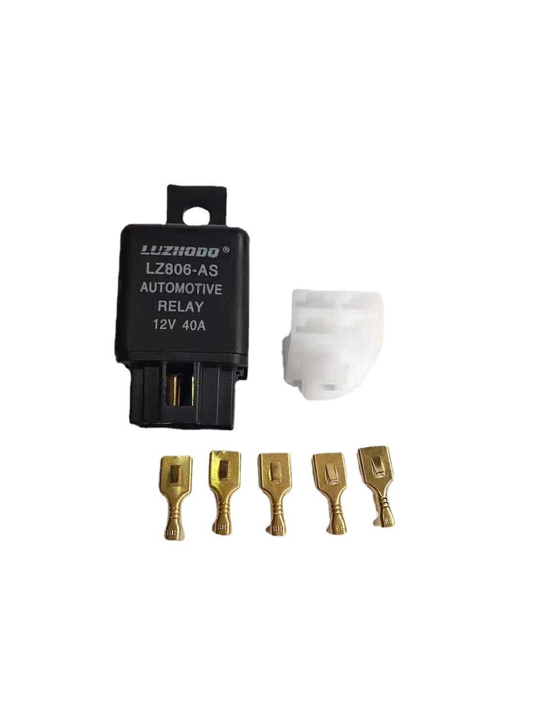 40A12V24V汽车空调大灯油泵风扇继电器配座子及6.3端子车载