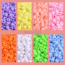 亚克力实色8×6mm四通直孔珠子手串配件手工DIY手链挂件饰品配件