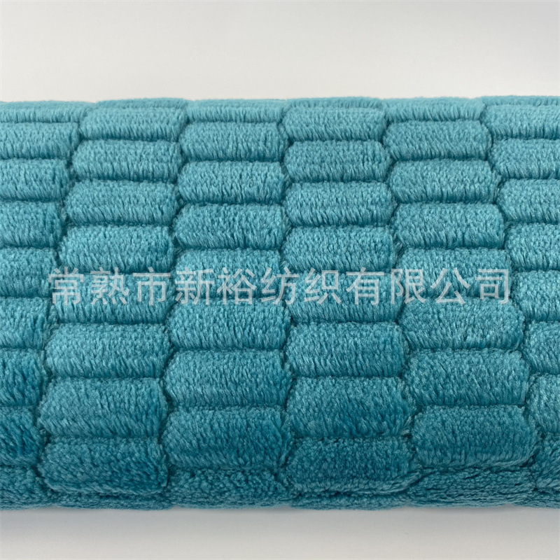 2021新款单面提花法兰绒面料珊瑚绒家居服法兰绒提花面料批发