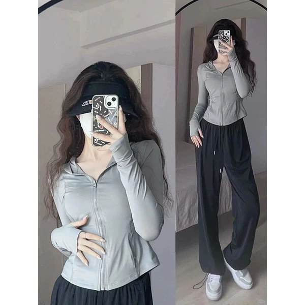 Gray [Hooded Style] Upgraded Ice Silk Fabric