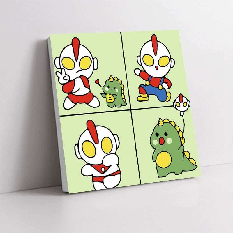 Handmade Acrylic Canvas Art Print, Square 20×20 / 30×30 cm, Sealed Backing, Giftable Designs