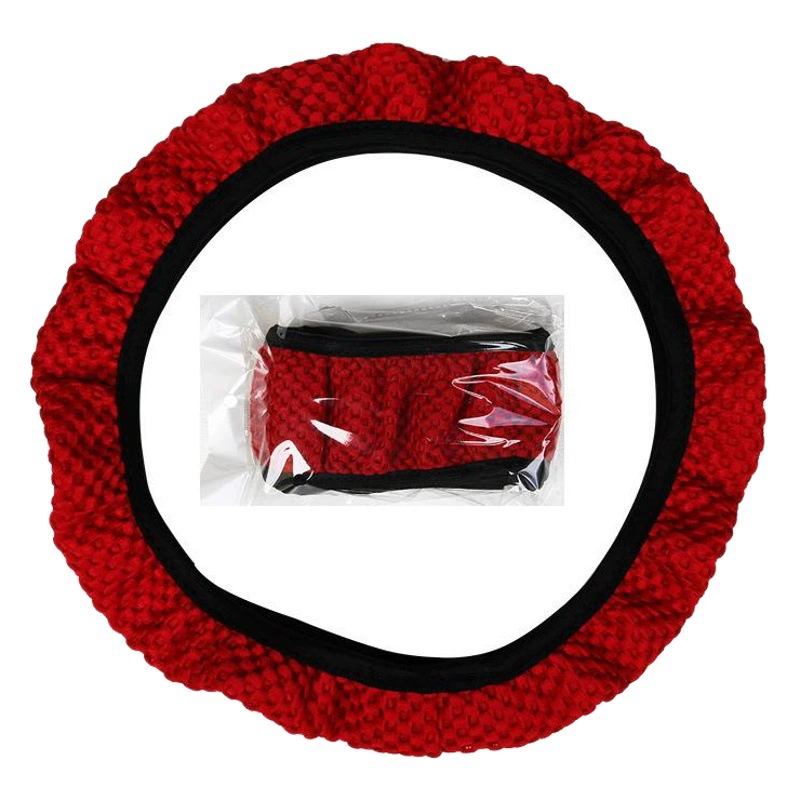 Ледяной шелк трехмерный массаж сетка дышащий автомобиль без внутреннего кольца рулевое колесо украшения для женщин 14,5-15 дюймов