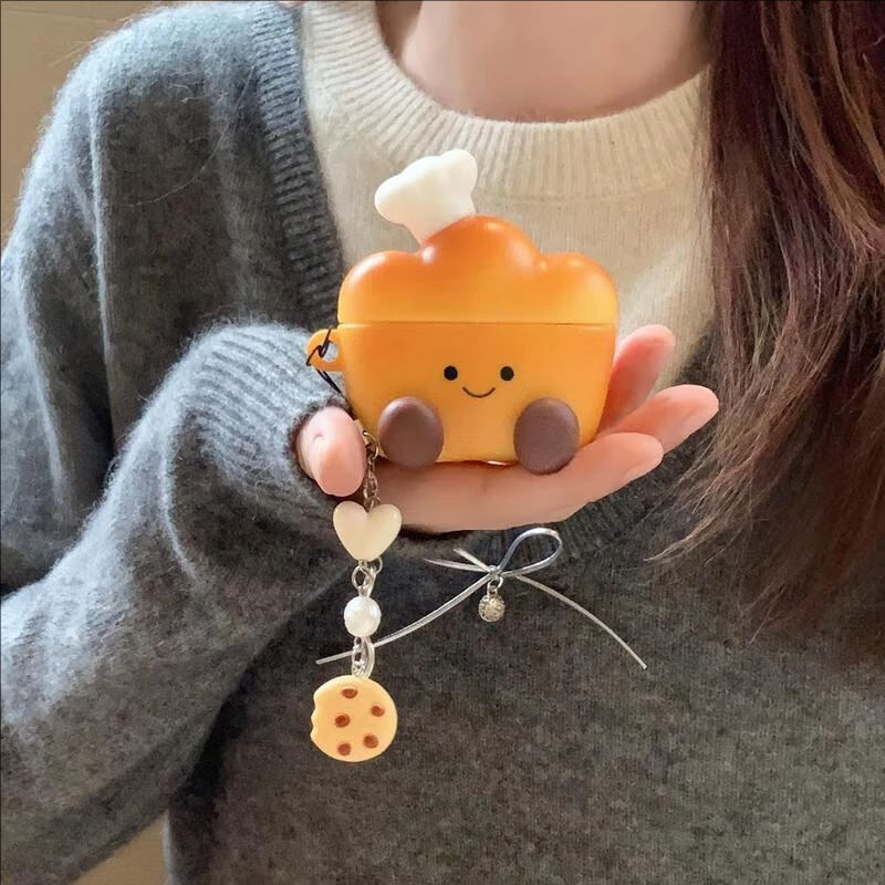 Creative Artificial Bread Fun Suitable for Airpods4 Apple Bluetooth Headphone Shell Pro/2 Generation Protective Cover 3 Generation Soft