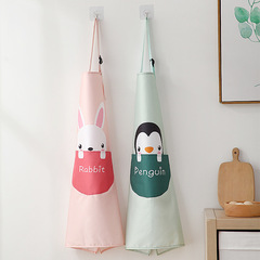 Three-in-One Anti-Stain Waterproof Household Kitchen Apron Cartoon Animal Style No-Sleeve Customizable Logo Apron