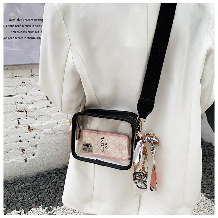 PVC Material Women's Backpack Backpack Solid Color Pattern Women's All Seasons Pvc Streetwear Square Bag