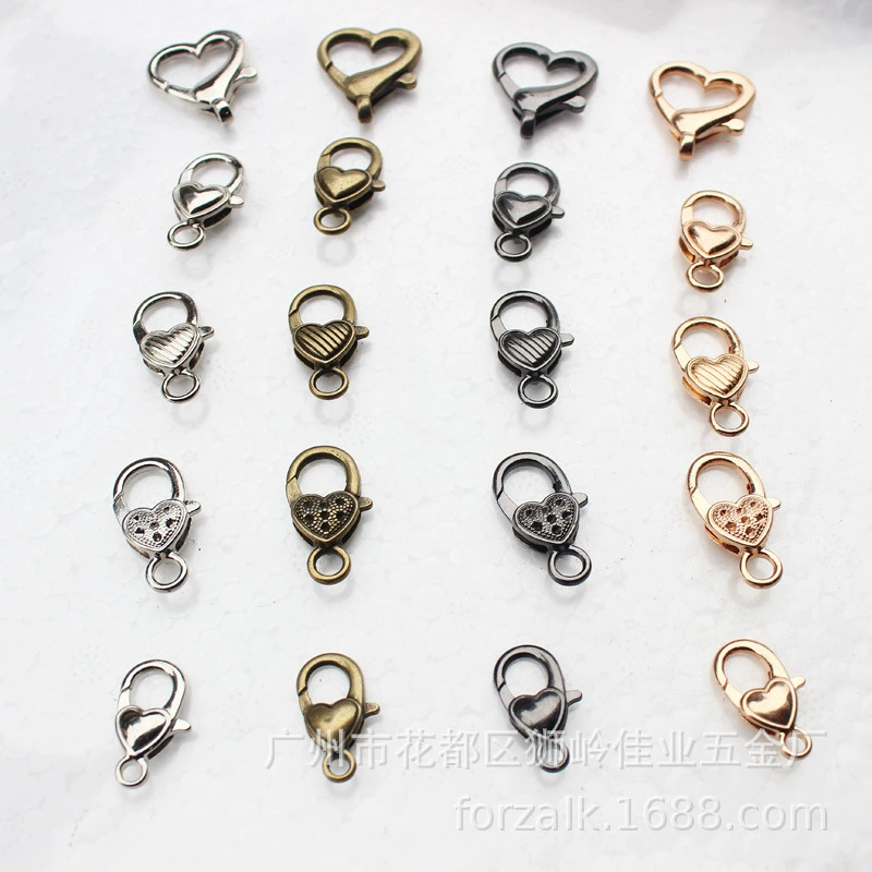 Pendant heart-shaped heart shaped, metal bag accessory