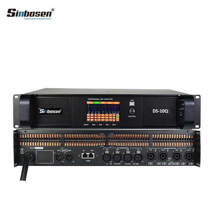 Procesamiento de audio DSP 4 canal 1300W amplificador de potencia digital DSP10000q equipo de escenario DSP audio