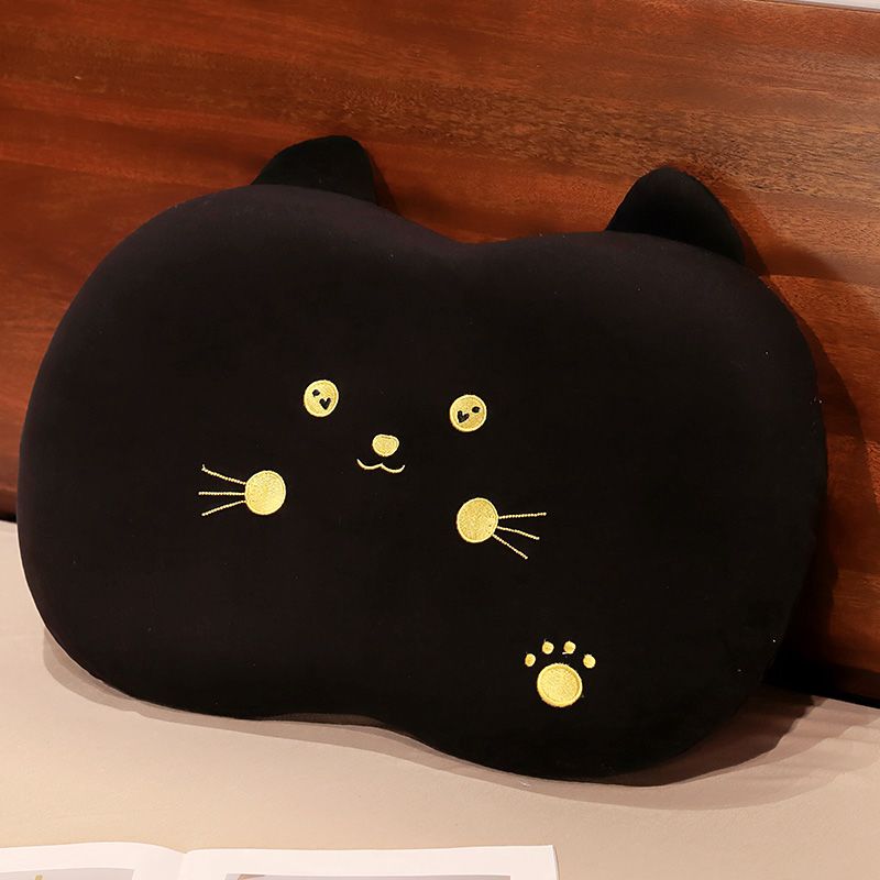 Memoria de gato de dibujos animados almohada de estómago de algodón gato almohada para adultos almohada de estudiante almohada para hombres y mujeres almohada de cuello de resorte lento desmontable
