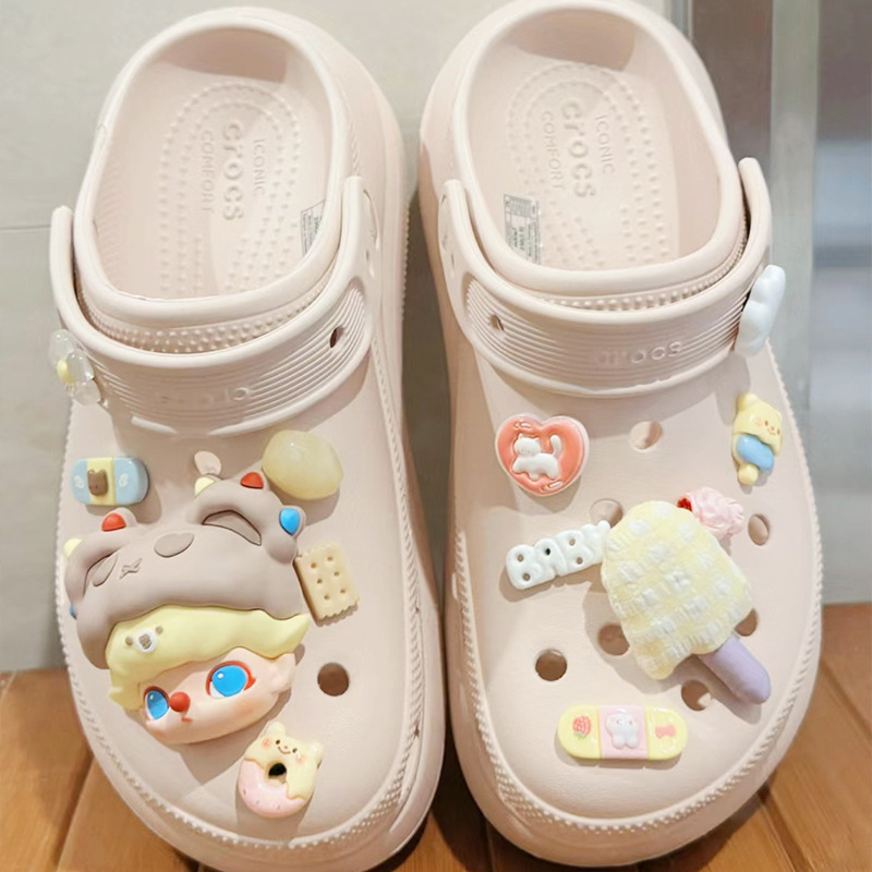 かわいいバブル下駄花漫画アクセサリー diy 靴バックル取り外し可能な立体アクセサリーハイエンド多用途靴花|undefined