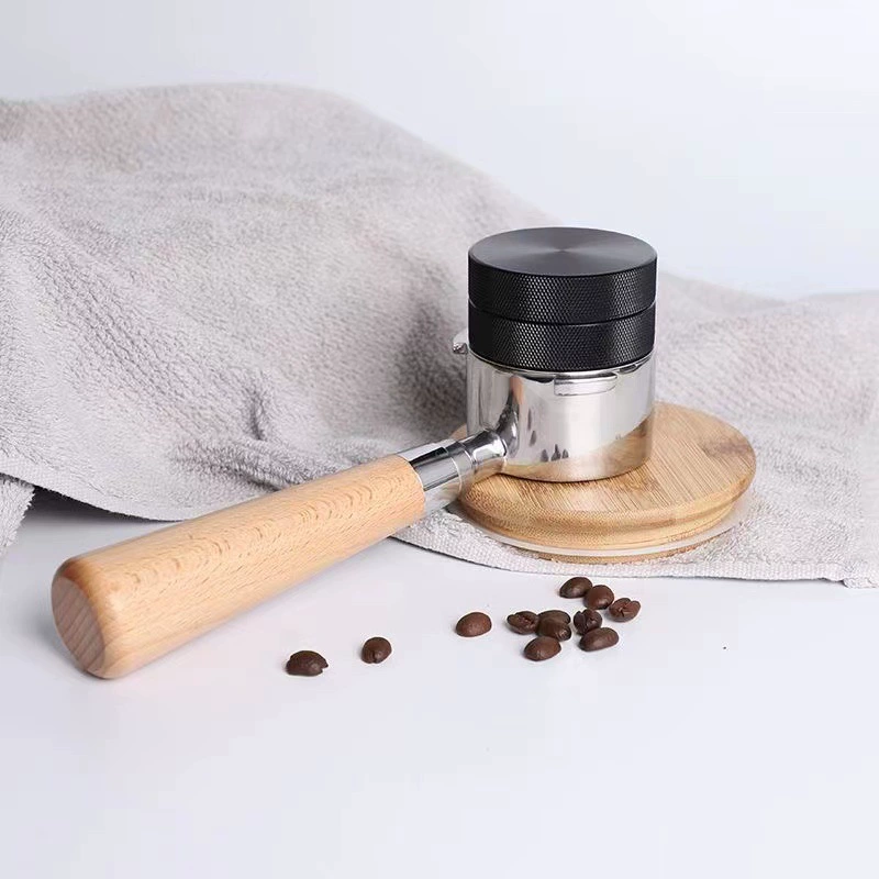 Трехушная бездонная рукоятка в итальянском стиле, аксессуары для штамповочной головки из нержавеющей стали 304, 51 мм, ручка из цельного дерева DeLong