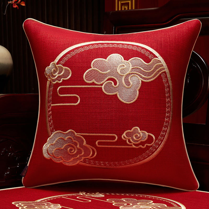 행운을 가져다주는 상서로운 구름 - 차이니즈 레드 [도리스 린넨 코트]