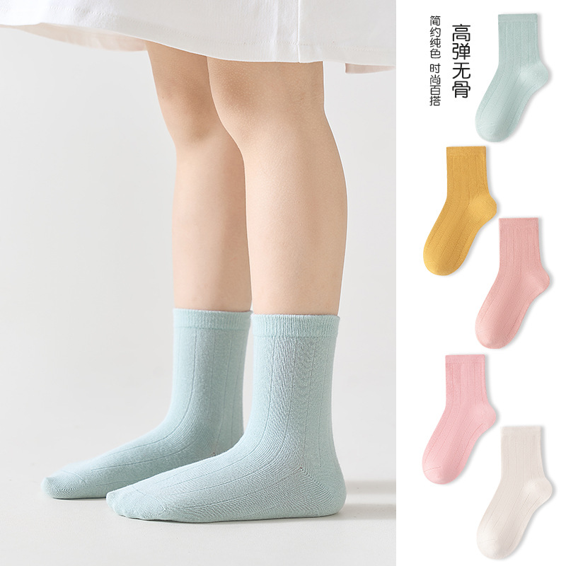 Calcetines para bebé Clase A Primavera y otoño Dibujos animados Calcetines de algodón coreano Calcetines para niños de tubo medio de invierno para bebés Calcetines para niños y niñas