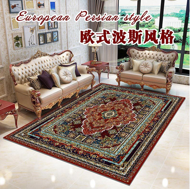 Cross-border European retro Persian imitation cashmere TPR water-washed bottom carpet hotel guesthouse corridor full coverage carpet agency 