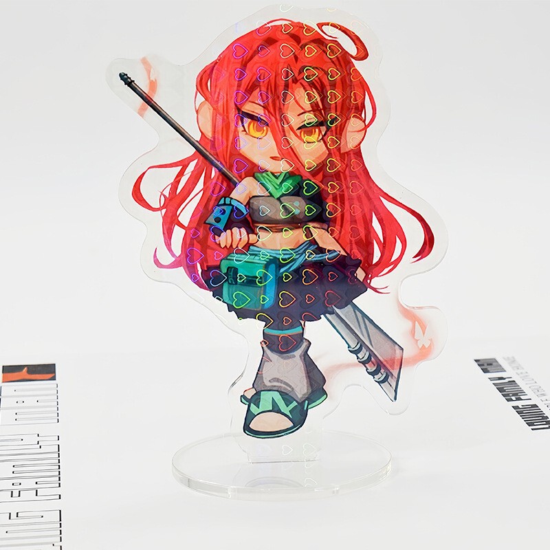 Acrylic laser stand-up star cartoon anime two-dimensional peripheral transparent double-layer mini human-shaped stand-up Decoration