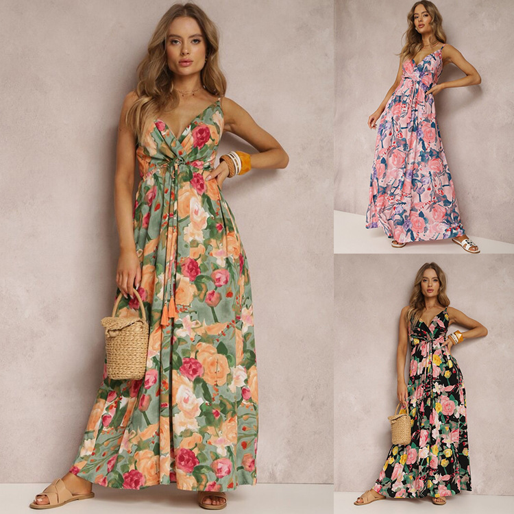 summer elegant evening dress sleevless