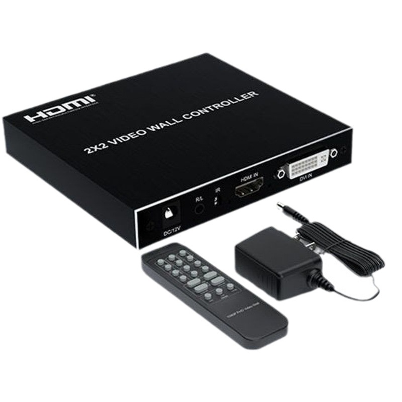 Transfronteriza Venta caliente HDMI uno-en-cuatro-salida TV controlador de pantalla de empalme de pared de cuatro imágenes pantalla HDMI máquina de empalme