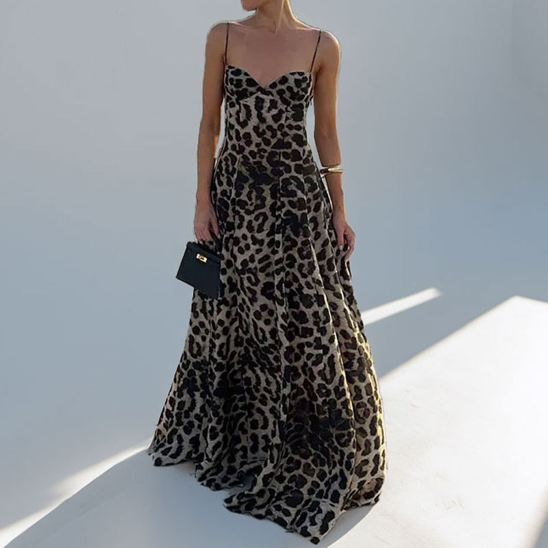 Women's Gender Printing Design Elegant Style, Sexy Style Wholesale Women's Elegant Style Sexy Printing Printing Family Gathering Date Cocktail Party V Neck Sling Style Sleeveless Hip Skirt