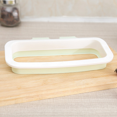 Colgando puerta de la cocina gabinete trasero titular de la bolsa de basura con anti-caída hebilla bolsa de basura rack de almacenamiento