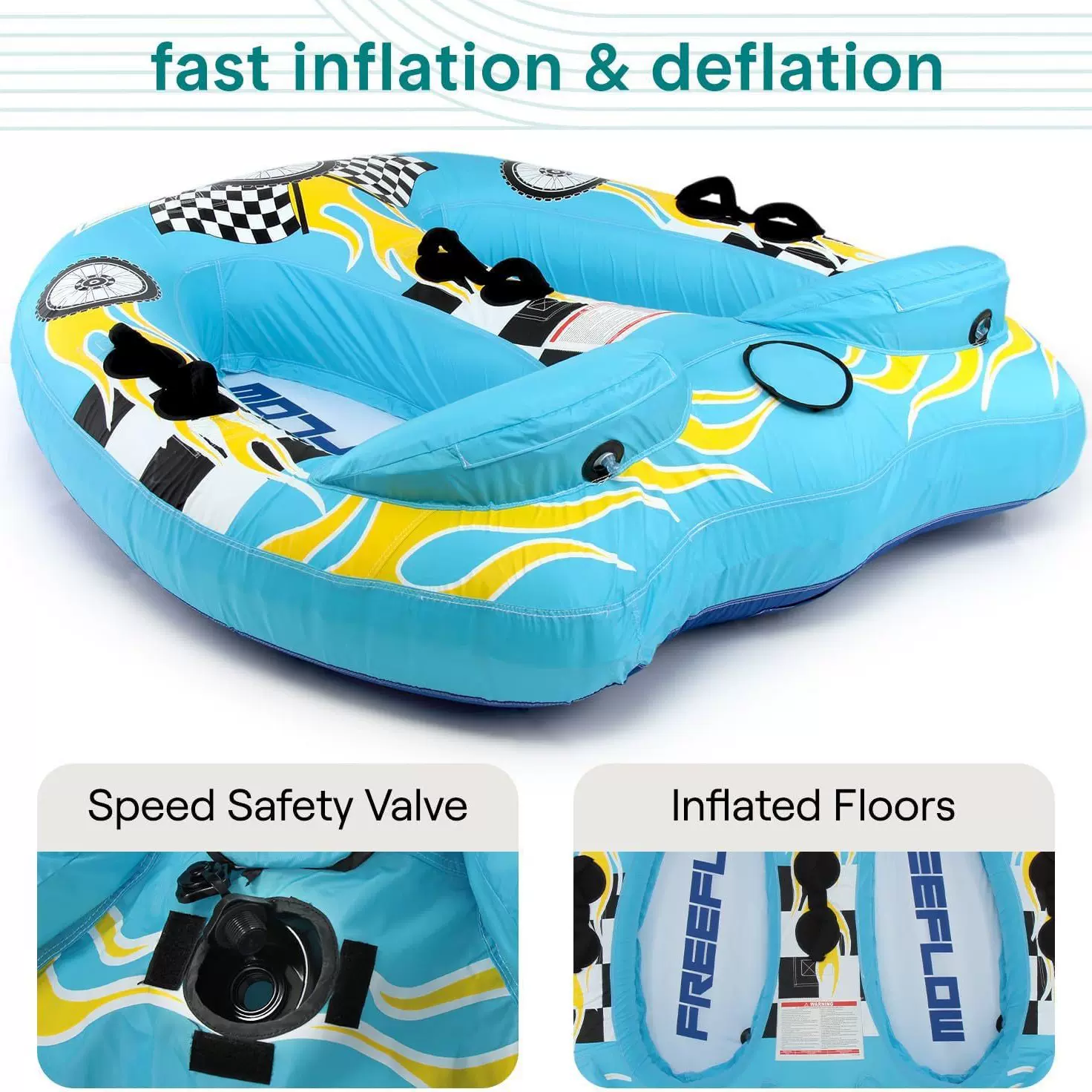 外贸充气摩托艇 水上沙发拖拽冲浪滑水飞垫 飞船