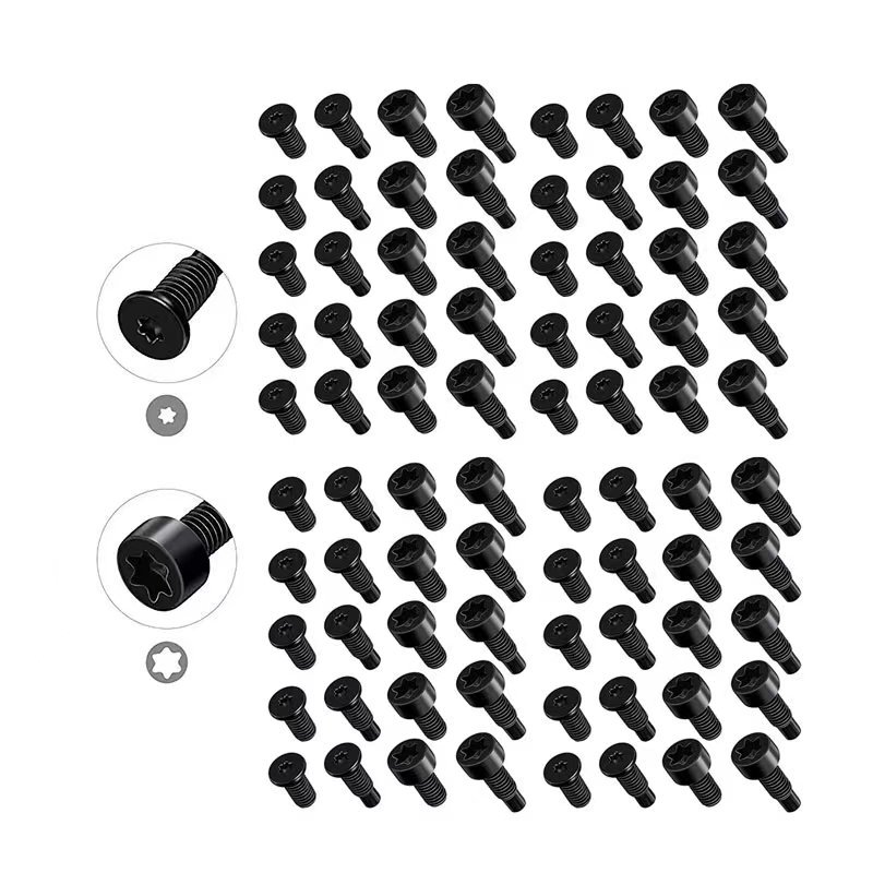 Timbre inteligente de anillo aplicable 16/40 piezas T6T15 tornillo de hardware antirrobo flor de ciruelo con agujeros accesorios de metal al por mayor