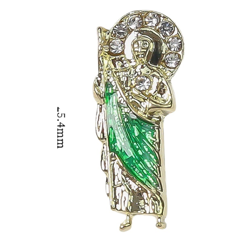 Arte de uñas transfronterizo Jesús accesorios de metal DIY vintage metal aleación uñas arte joyería europea y americana Luz de lujo accesorios con diamante