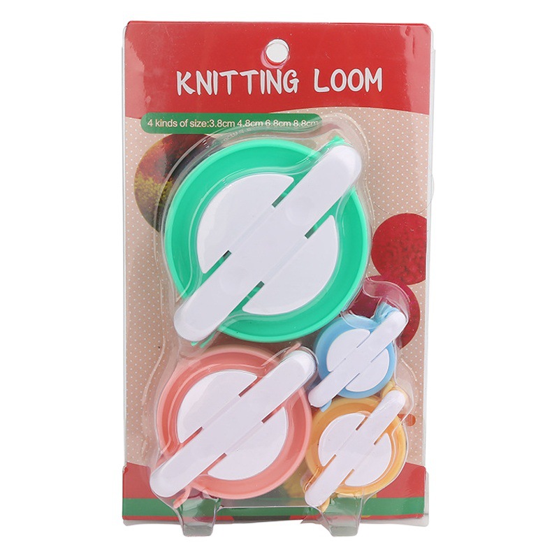 Venta directa de comercio exterior máquina de trenzado de bolas de lana color Conjunto de 4 piezas herramienta de trenzado muñeca bola de peluche bola que hace la máquina