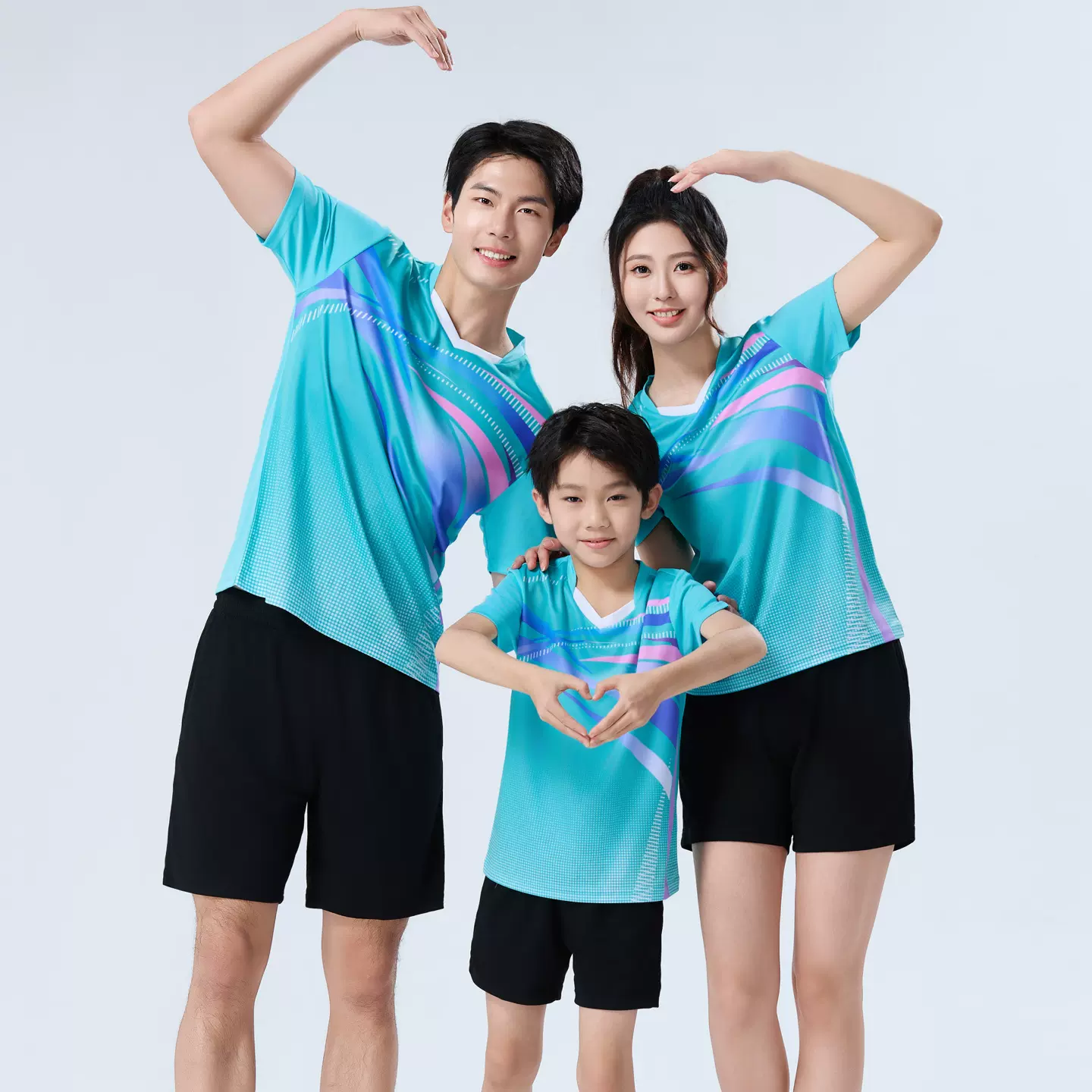 新款羽毛球服套装夏季短袖男女款乒乓球服男童小学生训练服比赛服