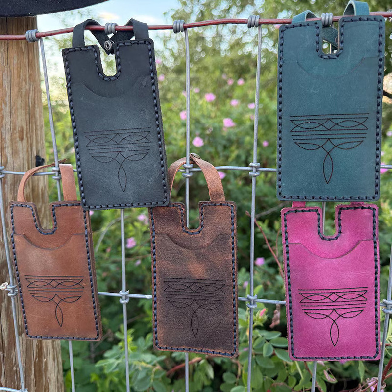 Cross-Border New Western Boot Wallet with Snap Strap Western Boots Leather Wallet