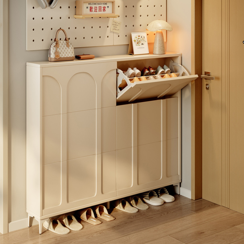 Ultra-Thin Shoe Cabinet for Home Entrance, New 2025 Popular Model, Indoor Small Narrow Wall-Mounted Flip-Up Entryway Multi-Layer Shoe Rack
