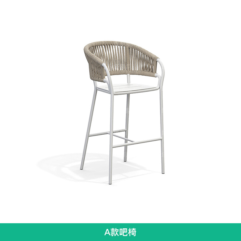 Conjunto de mesa de bar para jardín, patio o terraza, ideal para villas, verandas, cafeterías, resistente al agua y con protección solar, incluye sillas de bar. image 6