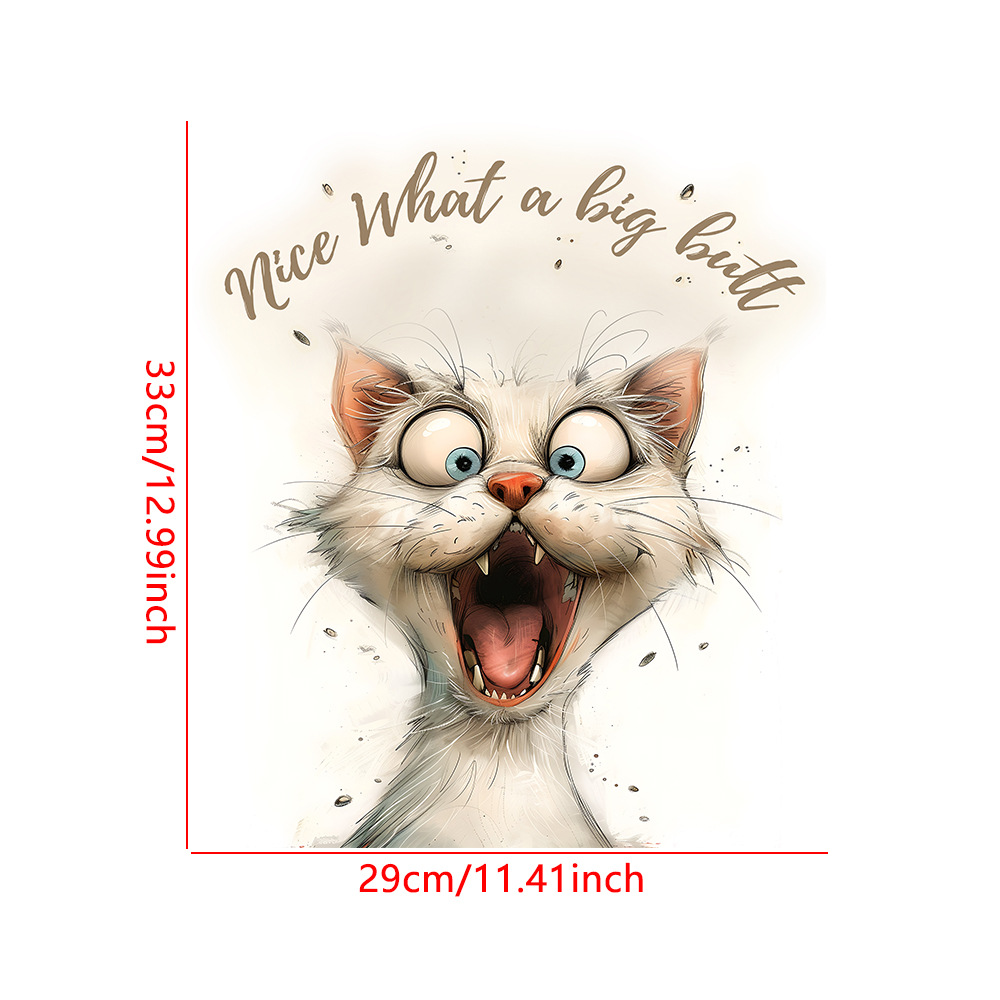 Sticker mural décoratif transfrontalier créatif 3D chat, animal, pour salle de bain, toilettes ou maison - Autocollant imperméable_voghion.com