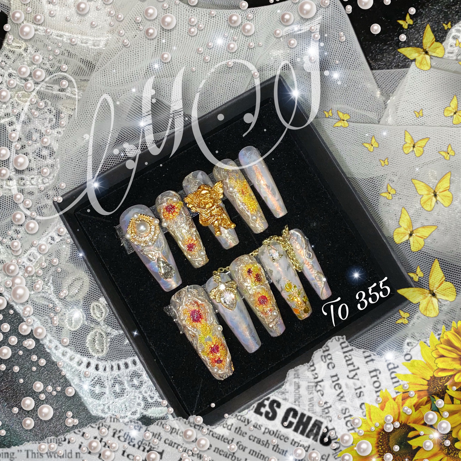 Fashion Chrysanthemum Transparent Nail Stickers Nail Sticker 1 Piece display picture 4