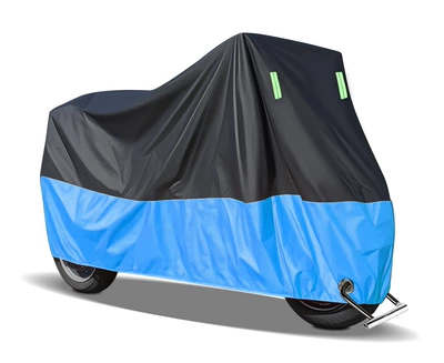 Car clothing — Protection Thickened Electric Vehicle Rain Cover - m-size18075115cm-black-and-blue-stitching