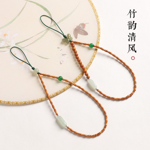 Olive Core Mobile Phone Chain Lanyard Women's Exquisite and Beautiful New Chinese Mobile Phone Case Pendant Short Wrist Rope Pendant
