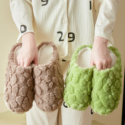 Cotton slippers winter women's new cute indoor home warmth couples warm wool cotton sandals men's cotton slippers