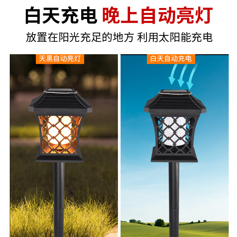 Transfronterizo solar Spotlight lámpara de césped al aire libre LED lámpara de jardín árbol Parque paisaje Lámpara decorativa