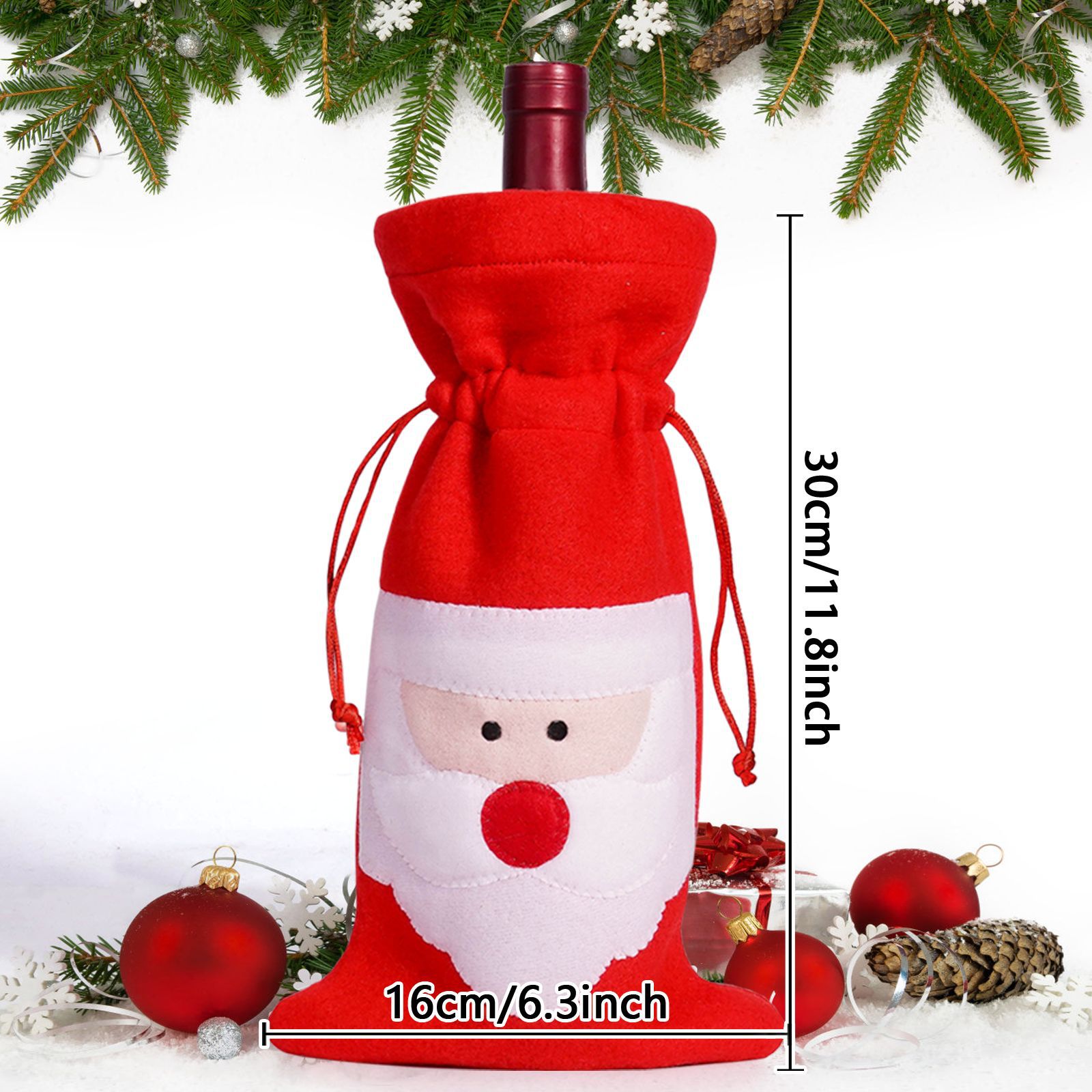 Botella de vino de Navidad transfronteriza decorativa decoración de vinos de Santa Claus creativos accesorios de botella de vino de mesa de fiesta