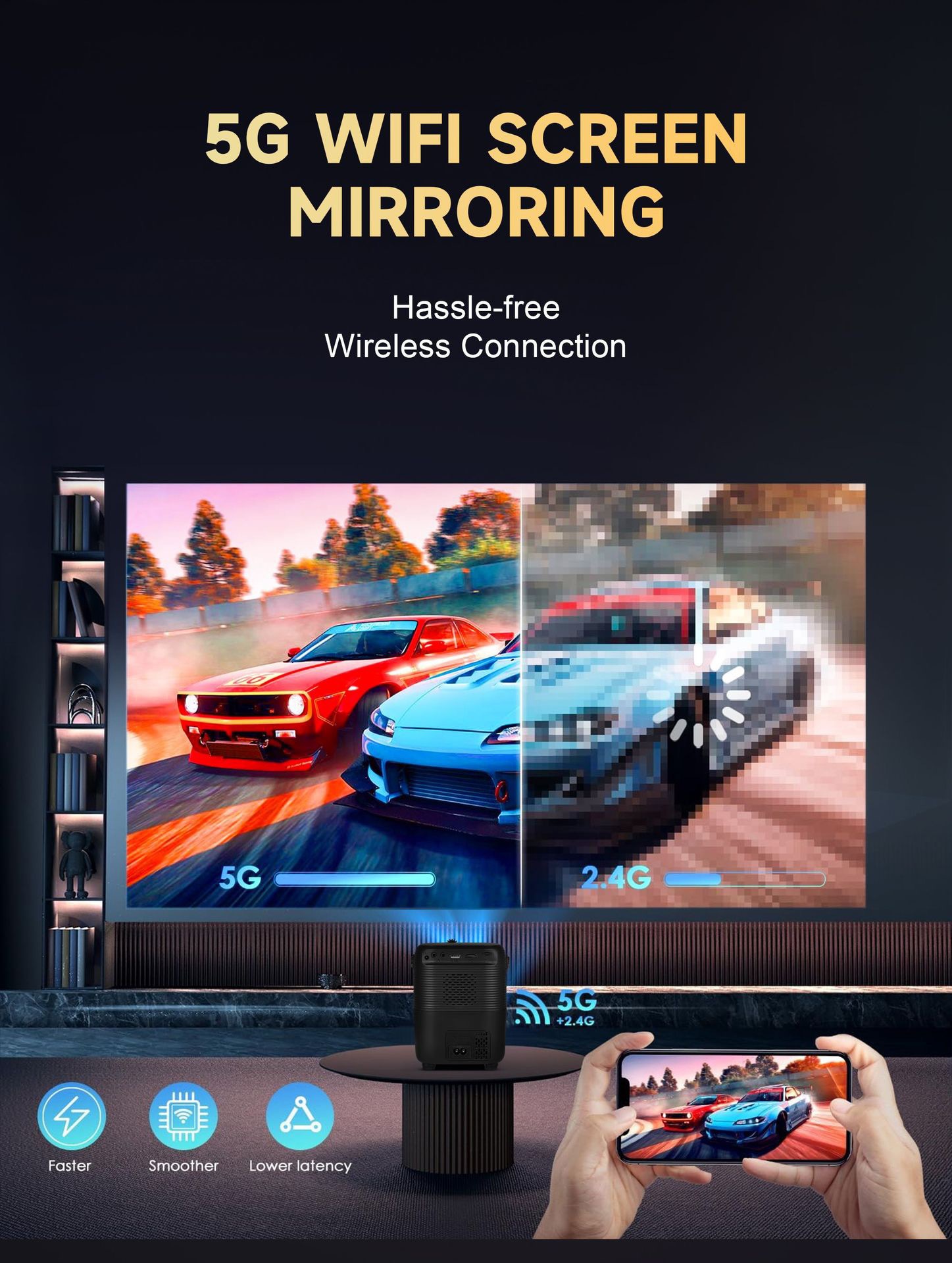 Umio-012 Grenzüberschreitender Büroprojektoren intelligente Mini tragbare Heimkino-Projektoren Outdoor 4K Ultra High Definition
