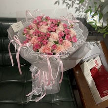 永生花粉荔枝感香皂花送女朋友闺蜜抱抱桶毕业节生日礼物厂家直销