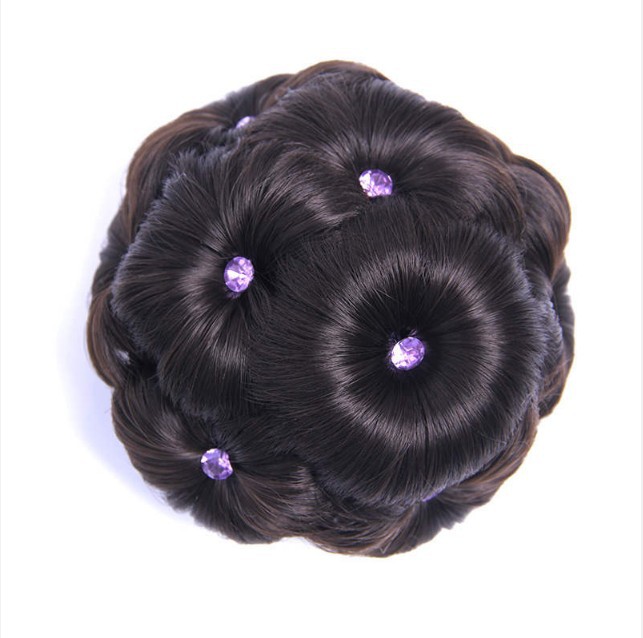 Peluca de pelo bolsa de pan cabeza flor brote accesorios para el cabello agarre nueve flor bola cabeza pelo rizador de pelo rizado bolsa de cinco colores anillo de pelo